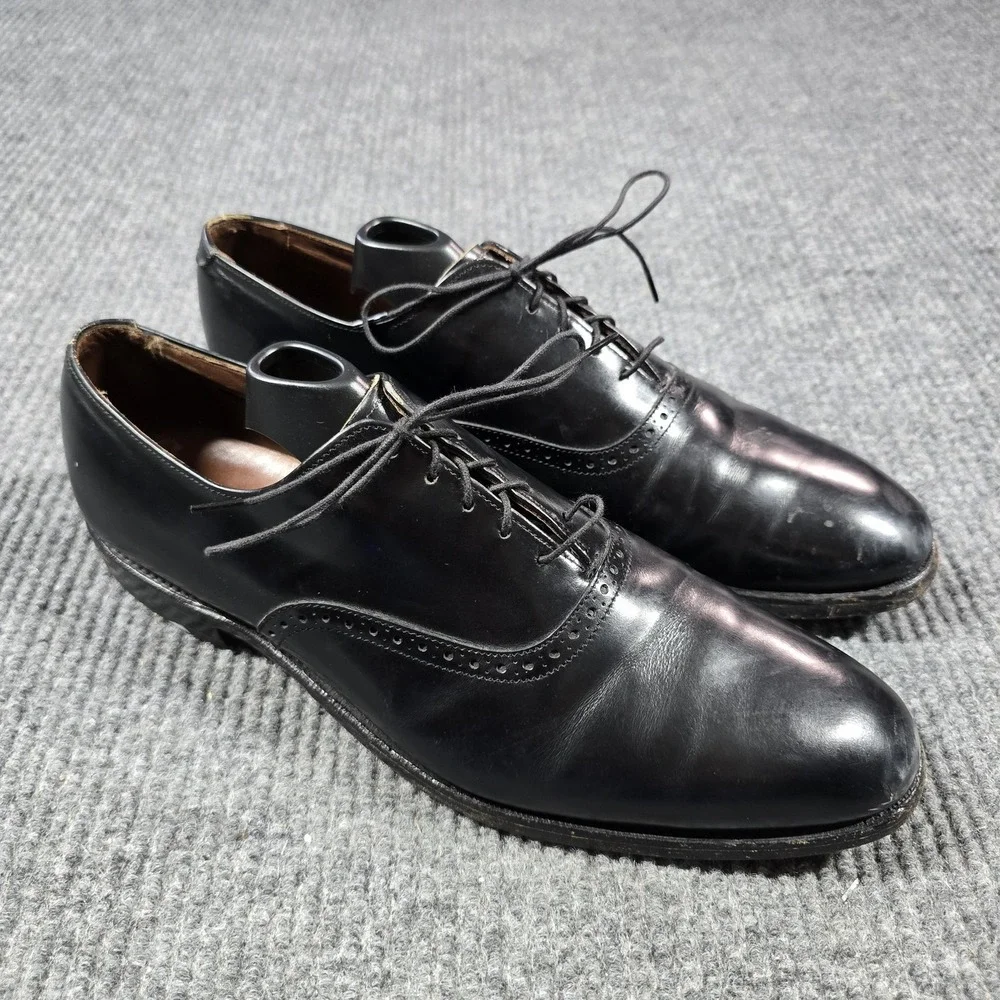 Allen Edmonds Shoes Mens Size 10.5‎ B Black Danbury Cap Toe Oxford USA 3715